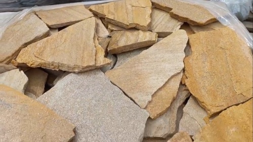 Плитняк златолит жёлтый для цоколя купить в Тамбовской области