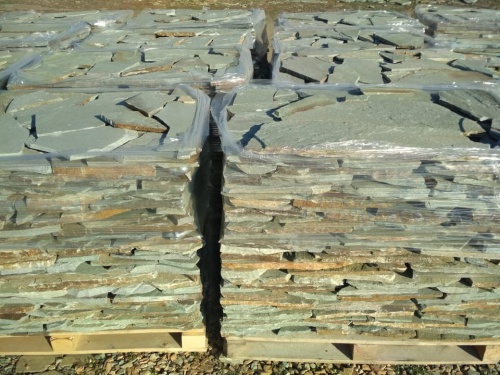 Плитняк златолит зелёный для цоколя, отмостки купить в Тамбовской области