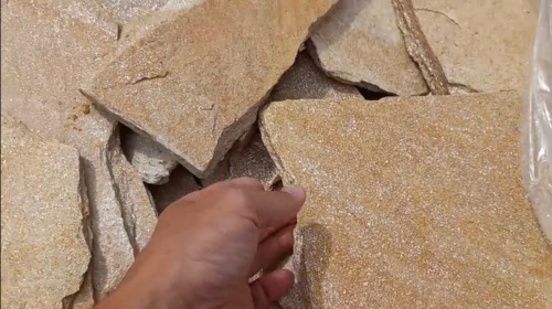 Плитняк златолит жёлтый золотистый для фасада 1,5-3см купить в Тамбовской области