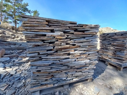 Плитняк златолит серебристый для фасада купить в Тамбовской области