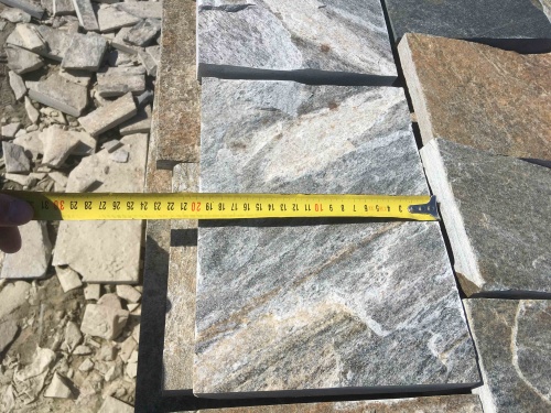 Плитка пилёная златолит Уральский для цоколя, отмостки купить в Тамбовской области